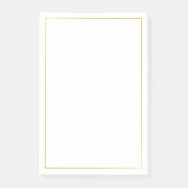 Elegant Gold Post-it Notes (Front)