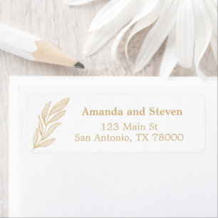 Elegant Gold Return Address