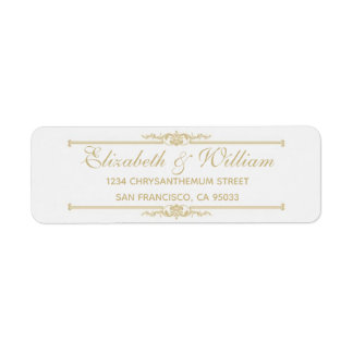 Elegant Gold Return Address Label