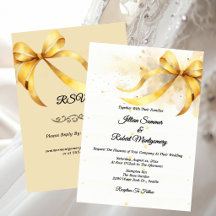 Elegant Gold Ribbon Accent Wedding