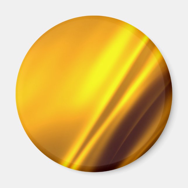 Elegant Gold Satin Faux Texture Look Magnet (Front)
