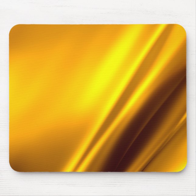 Elegant Gold Satin Faux Texture Look Mouse Pad (Front)