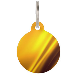 Elegant Gold Satin Faux Texture Look Pet Tag