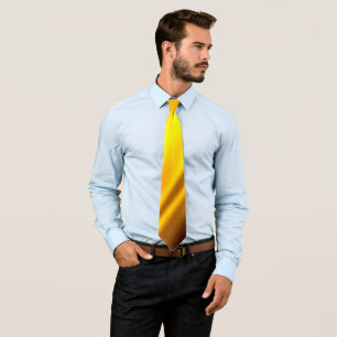 Elegant Gold Satin Faux Texture Look Tie