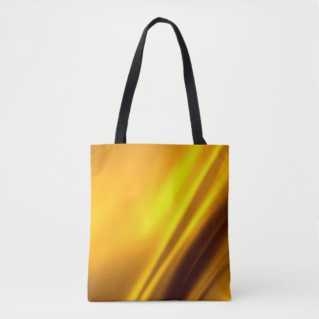 Elegant Gold Satin Faux Texture Look Tote Bag (Front)