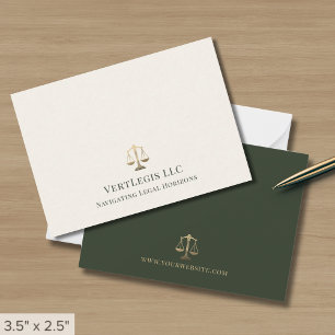 Elegant Gold Scales of Justice Card