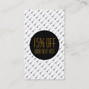 Elegant Gold Scissors - Hair Stylist - discount Card