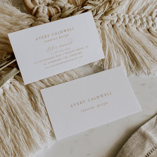 Elegant Gold Script Business Card