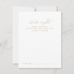 Elegant Gold Script Date Night Idea Advice Card<br><div class="desc">These elegant gold script date night idea cards are the perfect activity for a simple wedding reception or bridal shower. The minimalist gold and white design features fancy romantic typography with modern glam style. Customisable in any colour. Keep the design minimal and classy, as is, or personalise it by adding...</div>