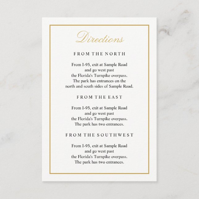 Elegant Gold Script Enclosure Card vertical (Front)