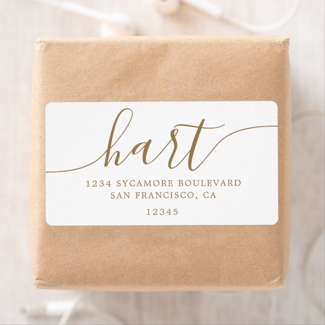 Elegant Gold Script Family Address (Insitu)