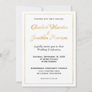 Elegant Gold Script Formal Scripture Religious Invitation