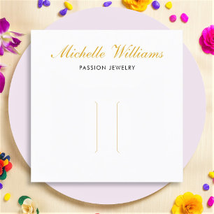 Elegant Gold Script Hair Clip Display Card