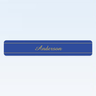 Elegant Gold Script on Navy Blue Background