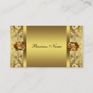 Elegant Gold Scroll Business Card Template