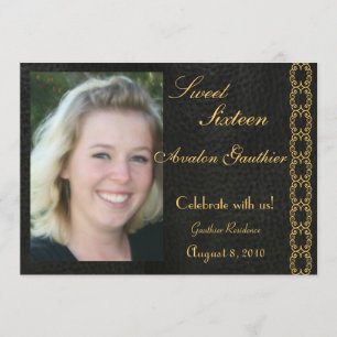 Elegant Gold Scroll Photo All Occasion Invitation