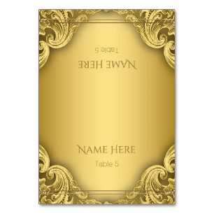 Elegant Gold Seating Cards