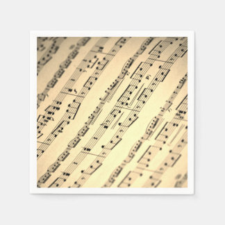 Elegant Gold Sheet Music Paper Napkin