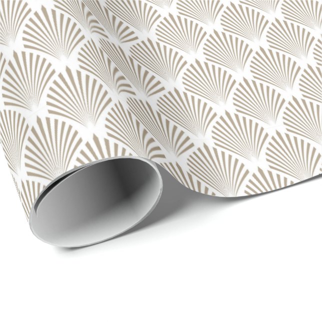 Elegant Gold Shell Pattern Wrapping Paper (Roll Corner)