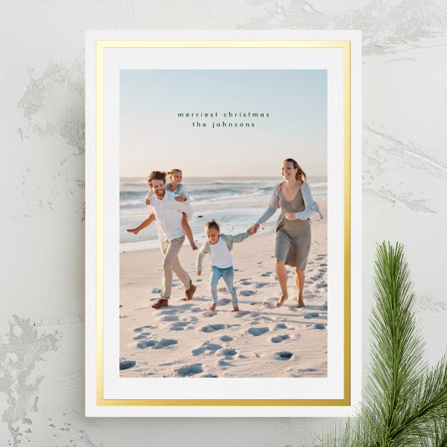 Elegant Gold Simple Christmas Frame Photo (Creator Uploaded)