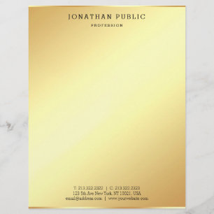 Elegant Gold Simple Modern Professional Template Custom Letterhead