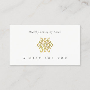 Elegant Gold Snow Flake Festive Gift Certificate