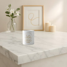 Elegant Gold Snow Globe Christmas Mug