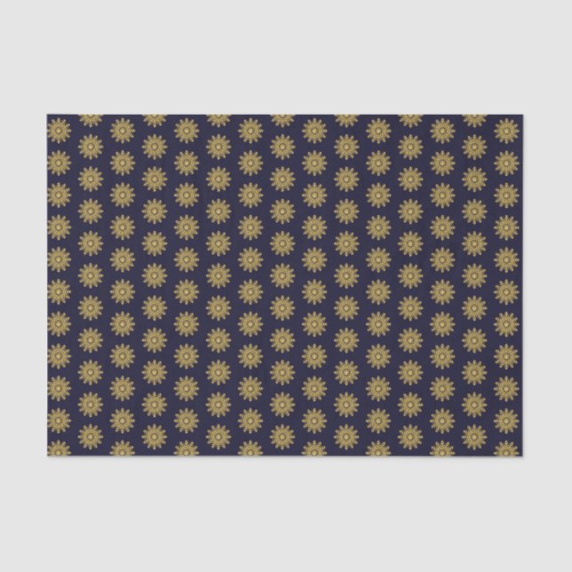Elegant Gold Snowflake Holiday Tissue Paper (Front)