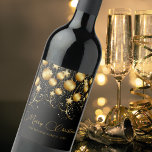 Elegant Gold Sparkle Christmas Party Bauble Wine Label<br><div class="desc">This sophisticated wine or champagne label is designed with a gold sparkle bauble design, adding a touch of luxury to your holiday celebrations. The words "Merry Christmas" are written in exquisite script, conveying the warmth and joy of the holiday season. But that's not all - this wine label is customisable!...</div>