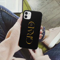 Elegant Gold Sparkle Personalised Script Grad