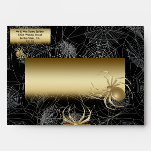 Elegant Gold Spiders Envelopes