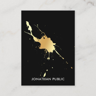 Elegant Gold Splash Professional Template Modern Business Card