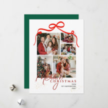 Elegant Gold Splatter Merry Christmas Family Photo