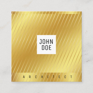 Elegant Gold Square Business Card