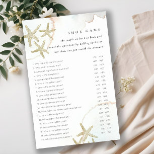 Elegant Gold Starfish Shoe Game Bridal Shower Game