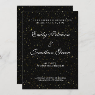 Elegant Gold Stars-Wedding Invitations
