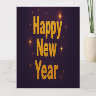 Elegant Gold Stitched Typography Classy Party Card