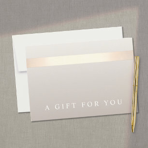 Elegant Gold Stripe Gift Certificate Invitation