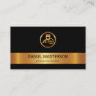 Elegant Gold Stripe Gold Chauffeur Logo Driver