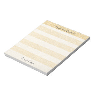 Elegant Gold Striped Custom Notes
