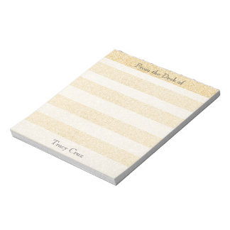 Elegant Gold Striped Custom Notes