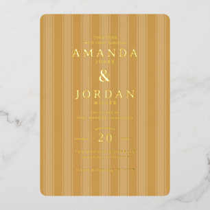 Elegant Gold Striped Invitations