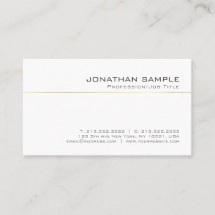 Elegant Gold Striped Simple Chic Plain Luxe Trendy Business Card