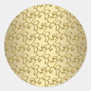 Elegant Gold Swirl Stickers