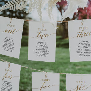Elegant Gold Table Number 2 Seating Chart