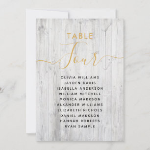 Elegant Gold Table Seating Chart Invitation
