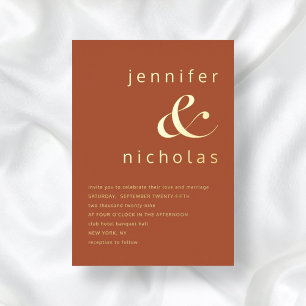 Elegant Gold Terracotta Ampersand Wedding