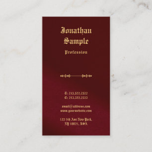Elegant Gold Text Font Nostalgic Classic Look Business Card