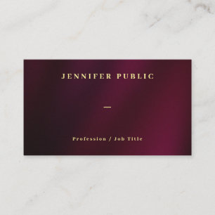 Elegant Gold Text Professional Luxe Premium Thick Business Card