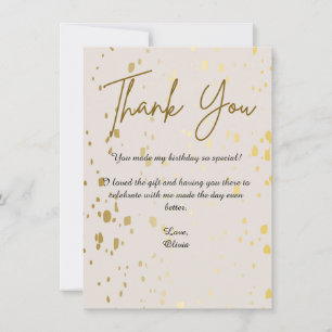 Elegant Gold Thank You Card